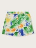 Monsoon Kids' Tie Dye Print Drawstring Swim Shorts, Green/Multi