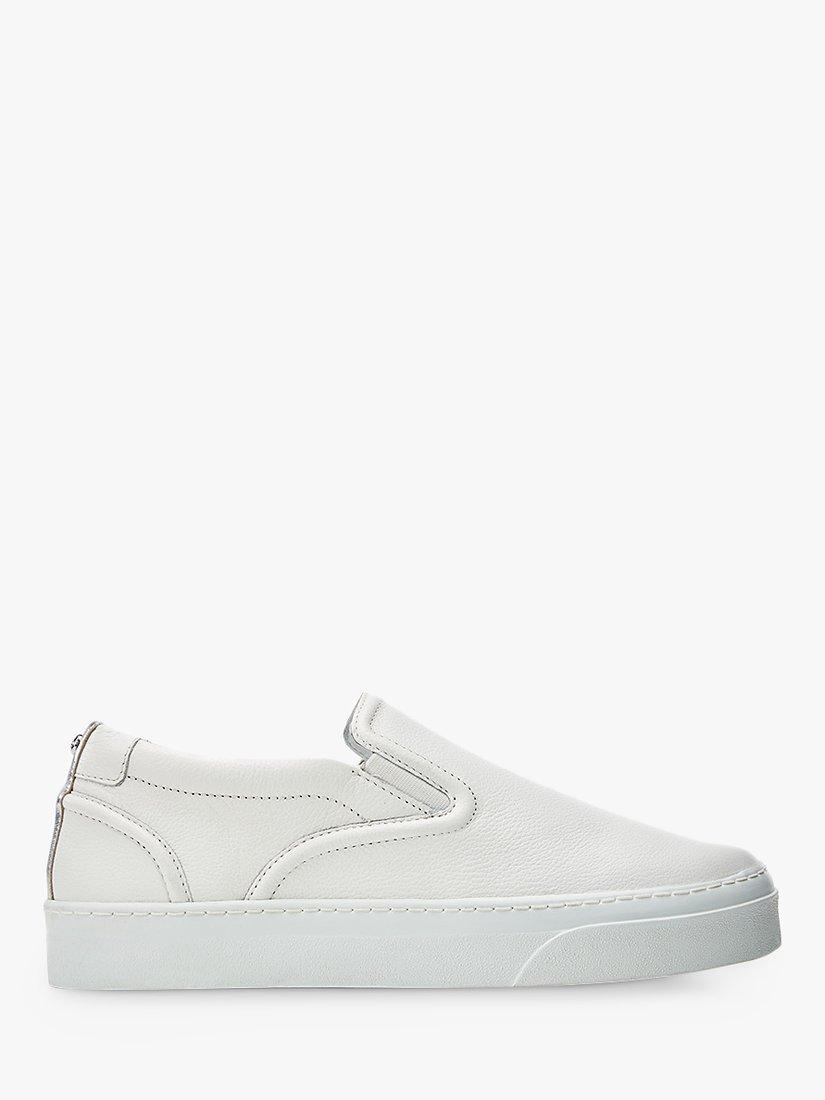 Moda in Pelle Adreenia Leather Slip On Trainers, White
