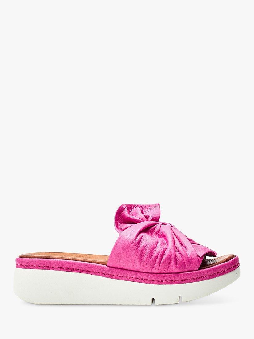 Moda in Pelle Ollin Leather Flatform Sandals, Fuschia