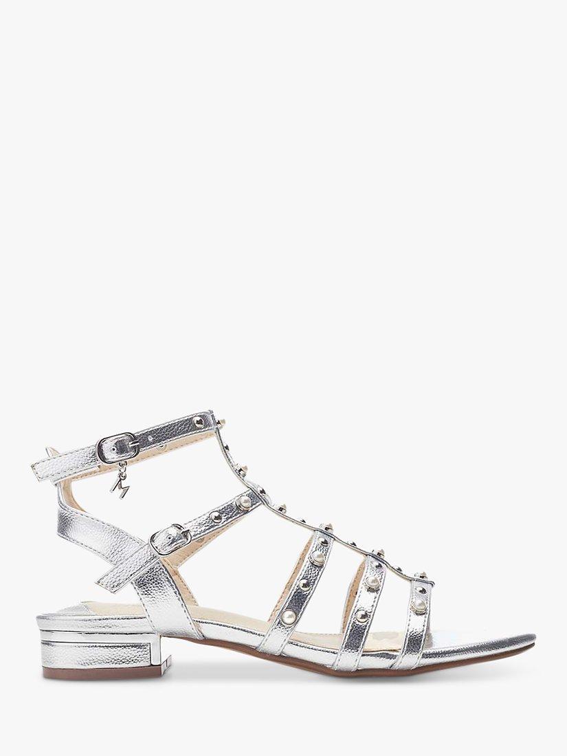 Moda in Pelle Olaino Leather Sandals, Silver