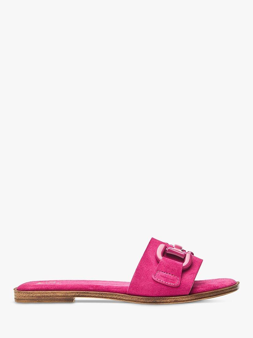 Moda in Pelle Olayo Suede Sliders, Raspberry