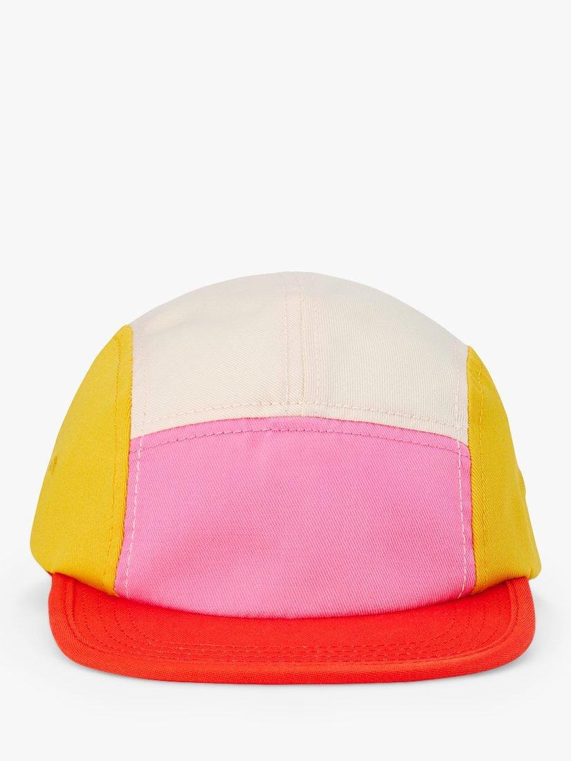 Small Stuff Kids' Colour Block Cap, Pink/Multi, 6-9 years