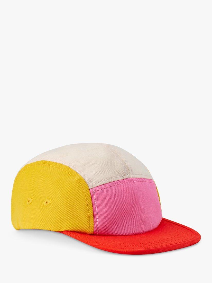 Small Stuff Kids' Colour Block Cap, Pink/Multi, 6-9 years