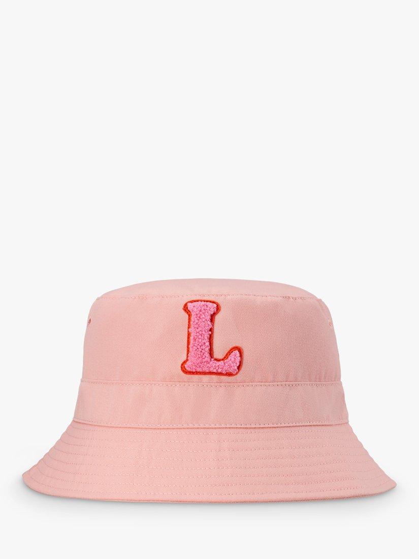 Small Stuff Kids' Intial Bucket Hat,  Pink/Multi, L