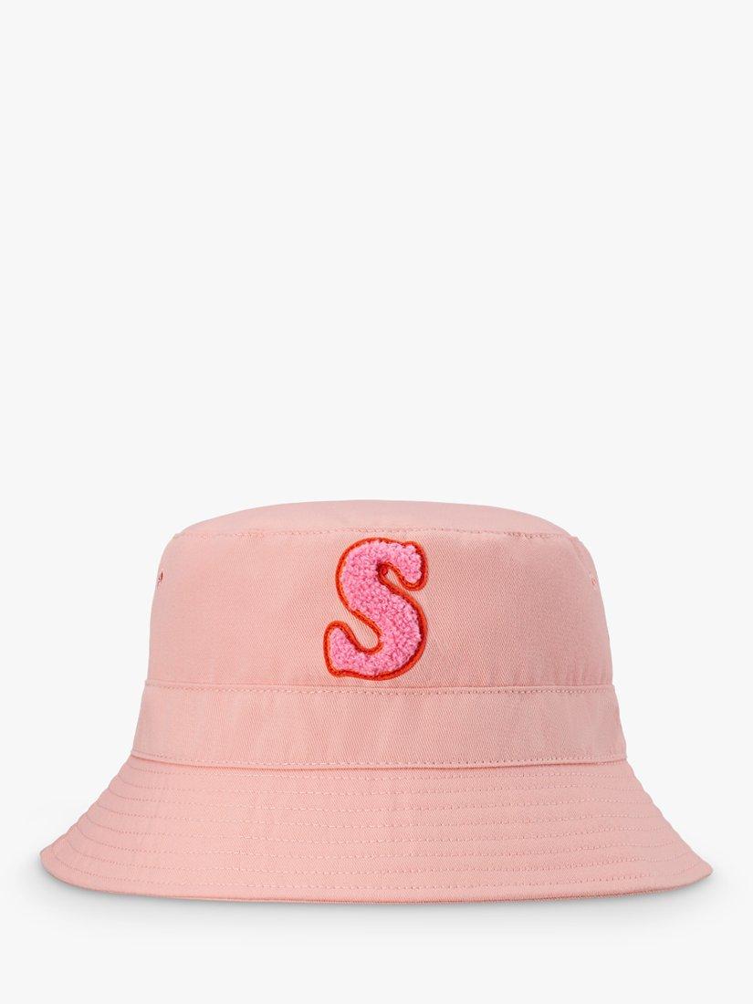 Small Stuff Kids' Intial Bucket Hat,  Pink/Multi, S