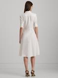 Lauren Ralph Lauren Wakana Short Sleeve Linen Shirt Dress, White