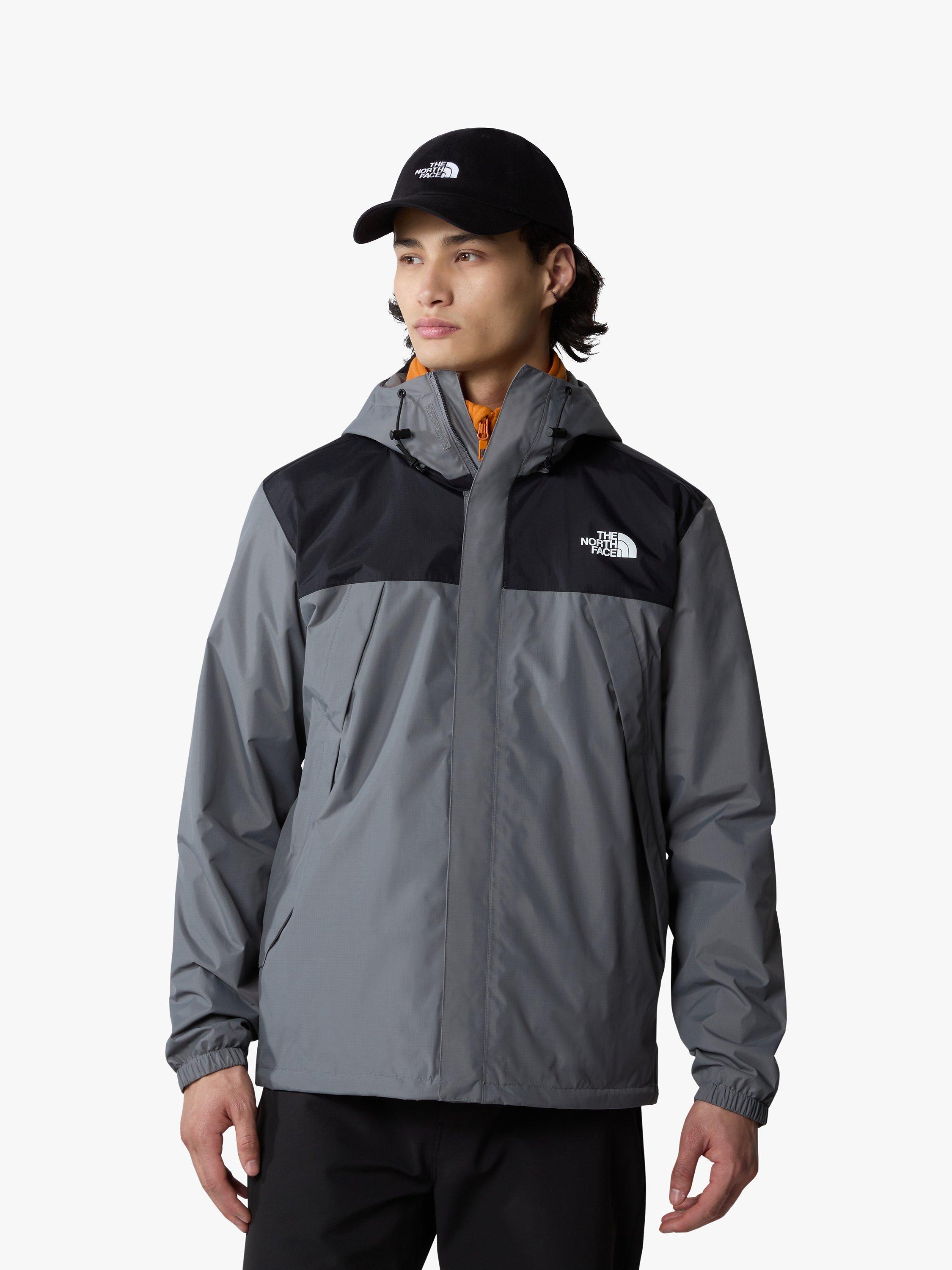 The North Face Antora Waterproof Jacket, Smoked Pearl/Black