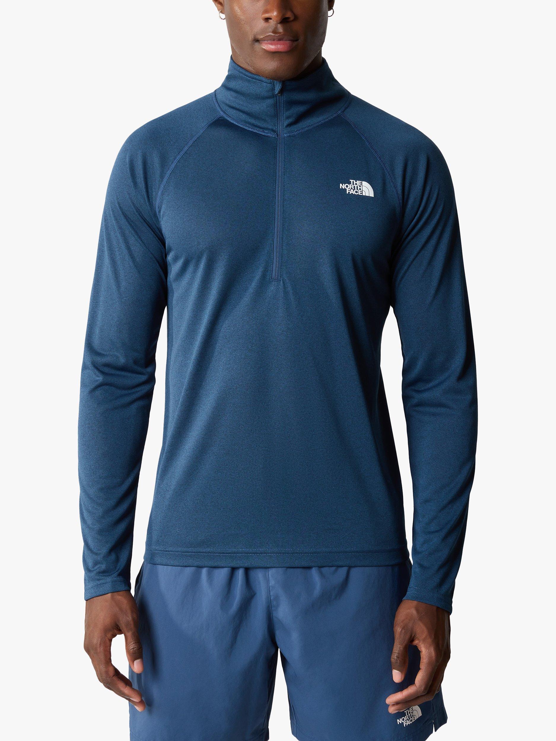 The North Face Flex II 1/4 Zip Long Sleeve T-Shirt, Blue