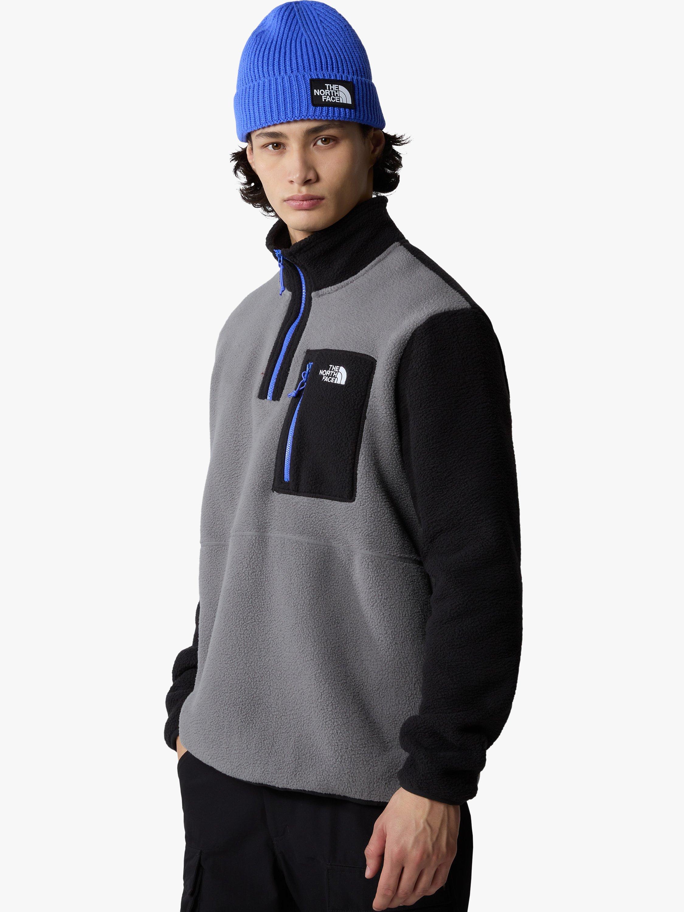 The North Face Yumiori 1/4 Zip Fleece, Smoked Pearl/Black