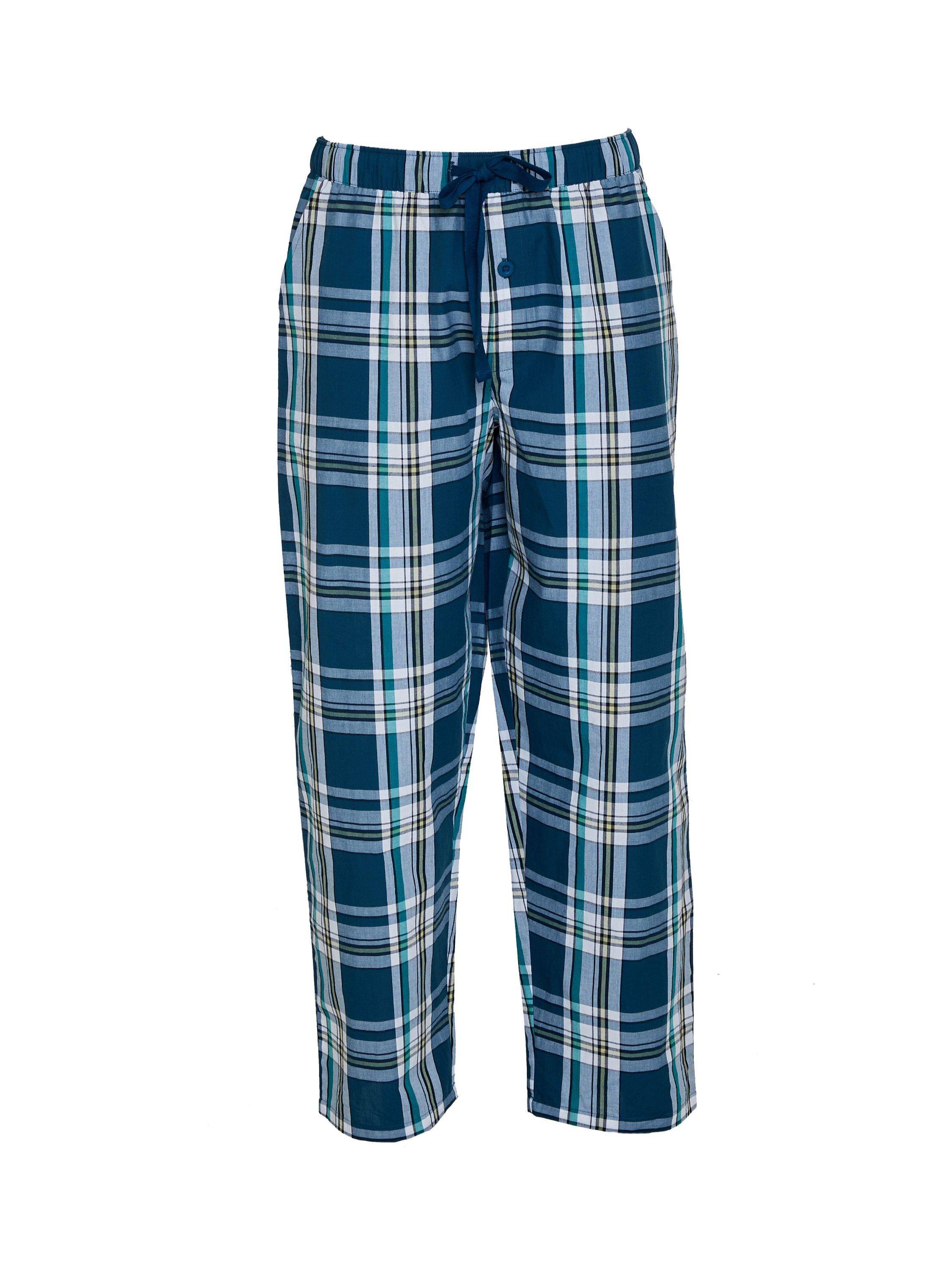Product image 3 of 4, which shows Cyberjammies Check Pyjama Bottoms, Teal, S