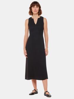 Whistles Alexia Midi Dress, Black, Black