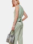 Whistles Rita Luxe Waistcoat, Sage Green