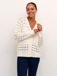 KAFFE Elena Knit Cardigan, Chalk