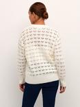 KAFFE Elena Knit Cardigan, Chalk