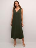 KAFFE Milia Linen Blend Sleeveless Midi Dress