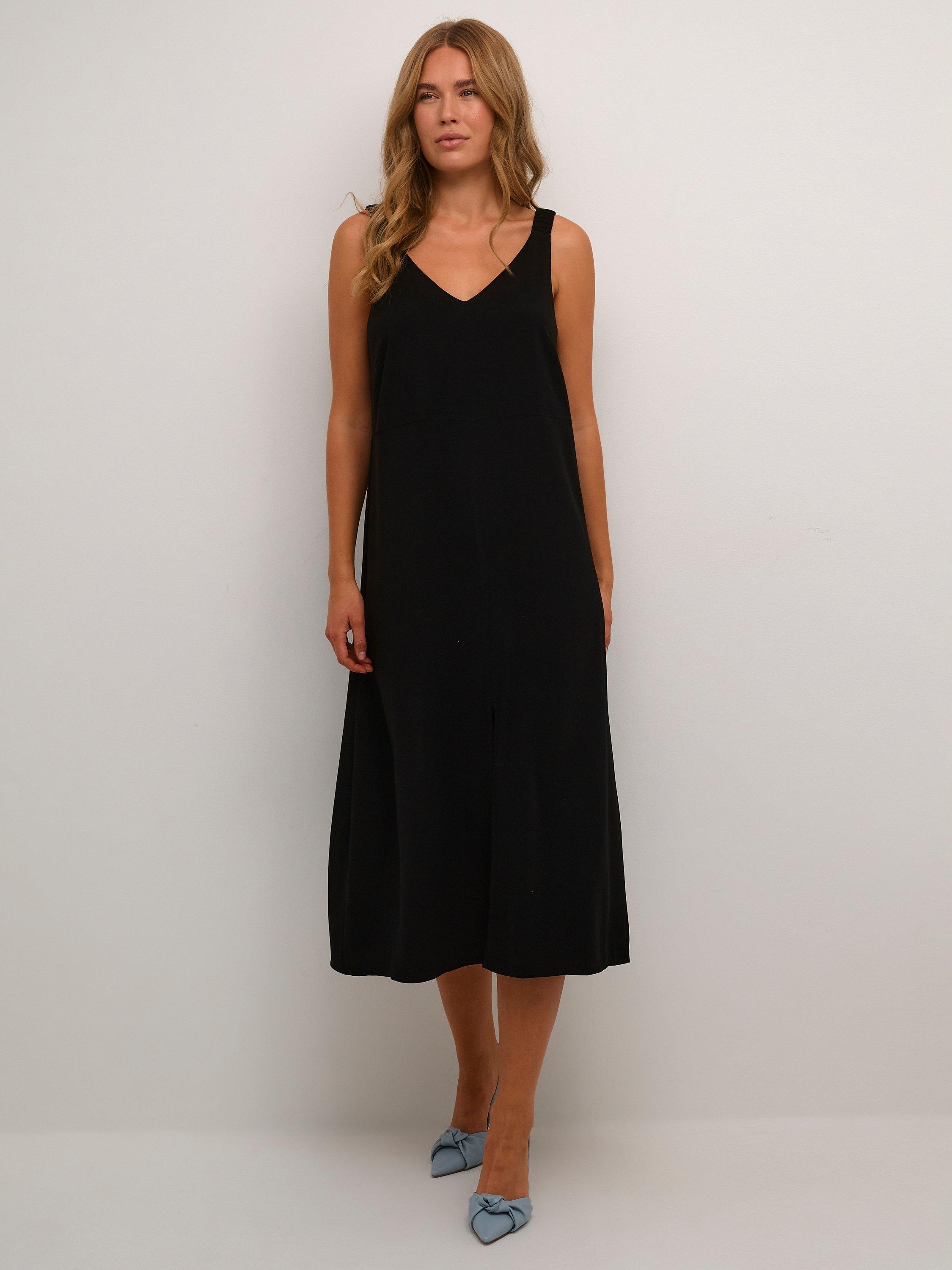KAFFE Nora Sleeveless Midi Dress, Black