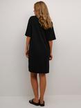 KAFFE Edna Cotton T-Shirt Dress, Black Deep