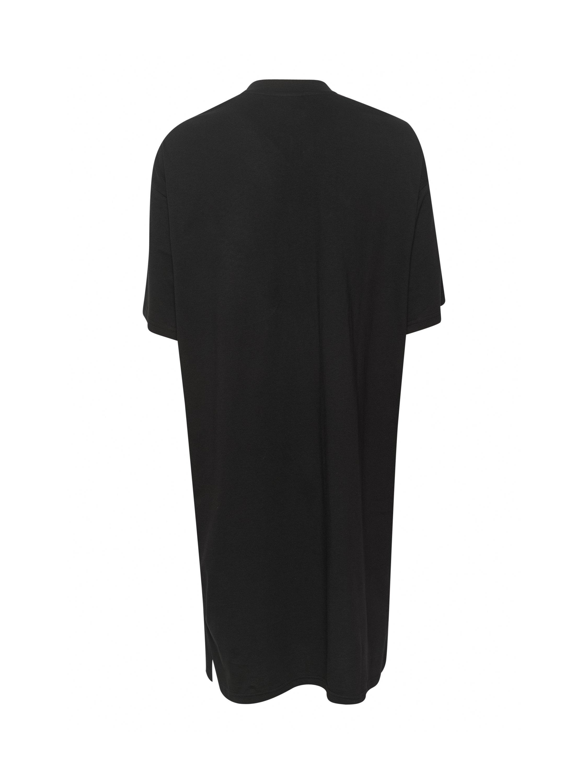 Product image 5 of 5, which shows KAFFE Edna Cotton T-Shirt Dress, Black Deep, XS