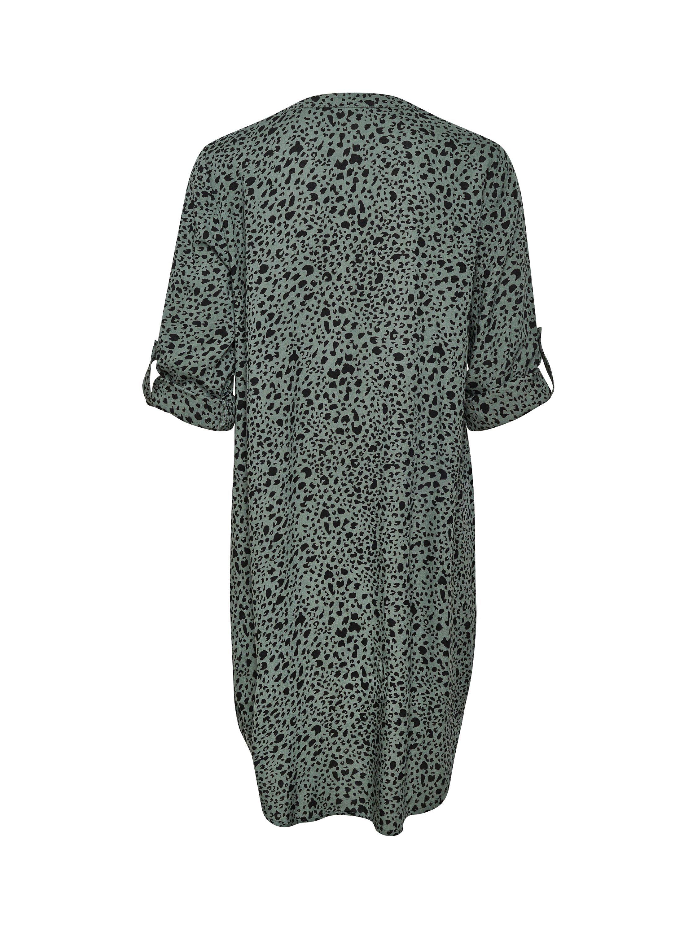 Product image 6 of 6, which shows KAFFE Marana Knee Length Dress, Green/Black, 18