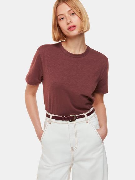 Whistles Emily Ultimate T-Shirt, Chocolate, Chocolate