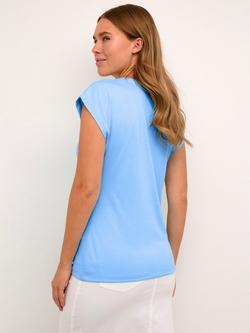KAFFE Lise V-Neck T-Shirt - view 2, Ultramarine