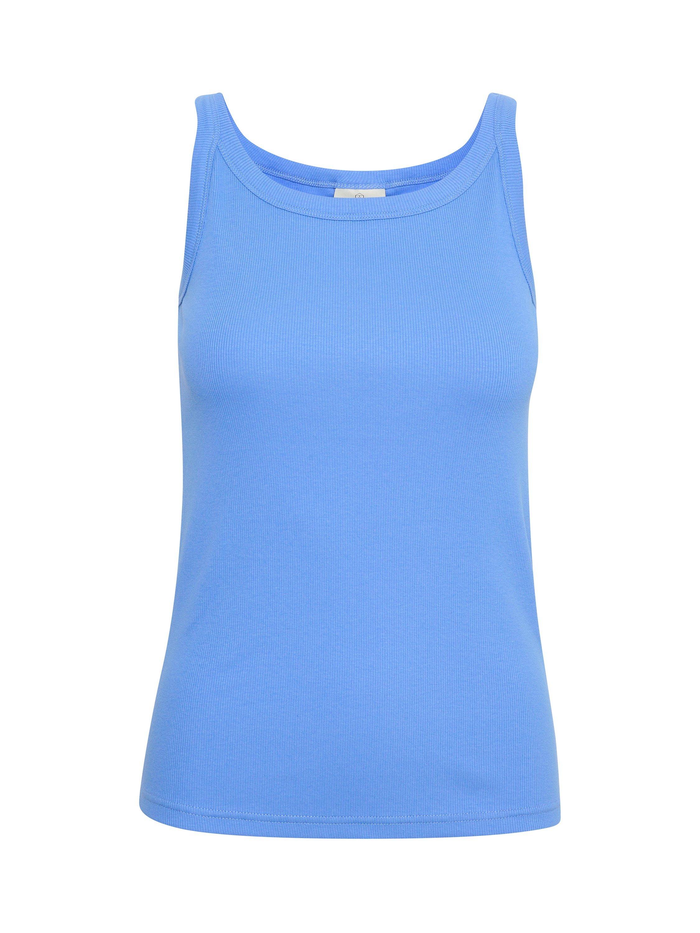 Product image 4 of 5, which shows KAFFE Carna Scoop Neck Tank Top, Ultramarine, XS