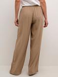 KAFFE Milia Linen Blend Long Trousers, Chinchilla