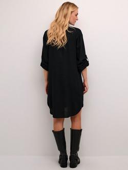 KAFFE Milia Linen Blend Shirt Dress - view 2, Black Deep