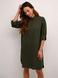 KAFFE Milia Linen Blend Shirt Dress, Forest Night