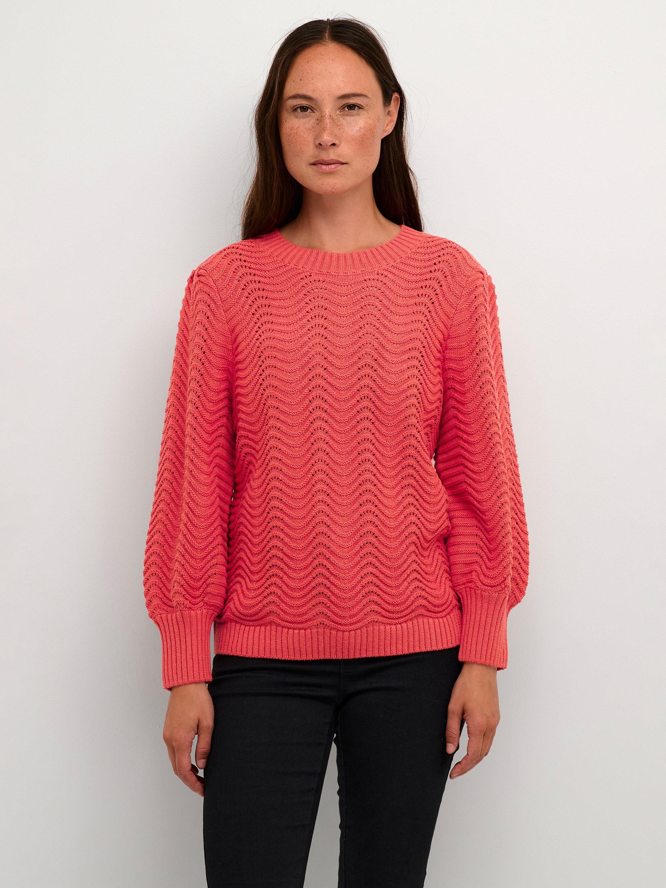 KAFFE Kate Cotton Blend Jumper, Cayenne