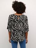 KAFFE Amber Ecovero 3/4 Sleeve Round Neck Blouse