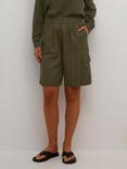KAFFE Milia Linen Blend Shorts, Forest Night