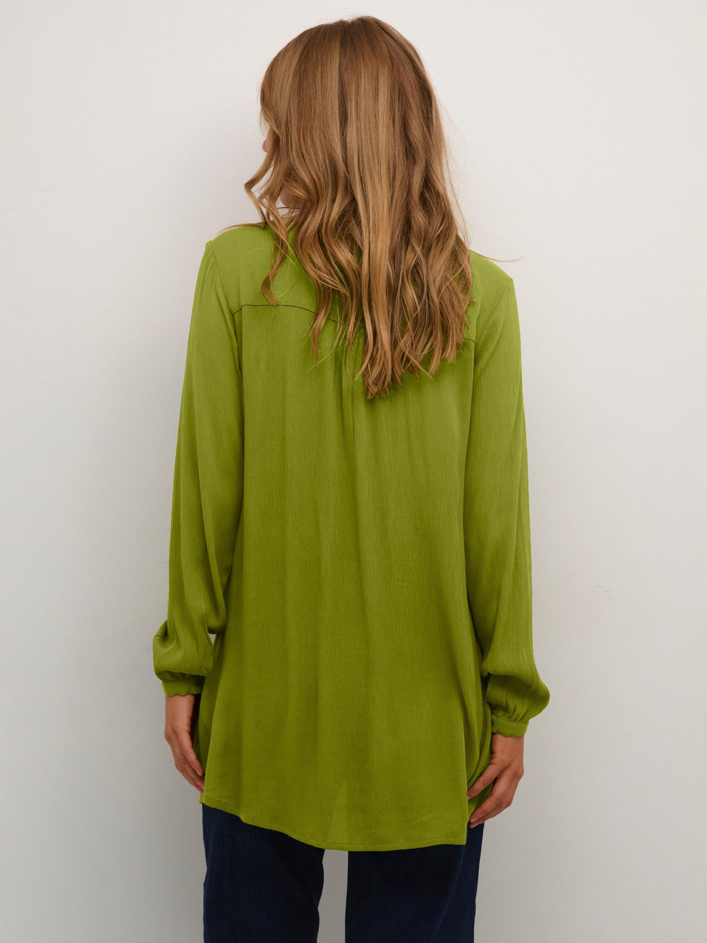 KAFFE Amber V-Neck Tunic, Calla Green, 10