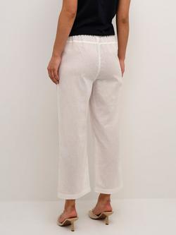 KAFFE Vigga Cotton Linen Blend Wide Leg Trousers - view 2, Turtledove