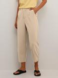 KAFFE Merle Cropped Leg Suit Trousers, Chinchilla