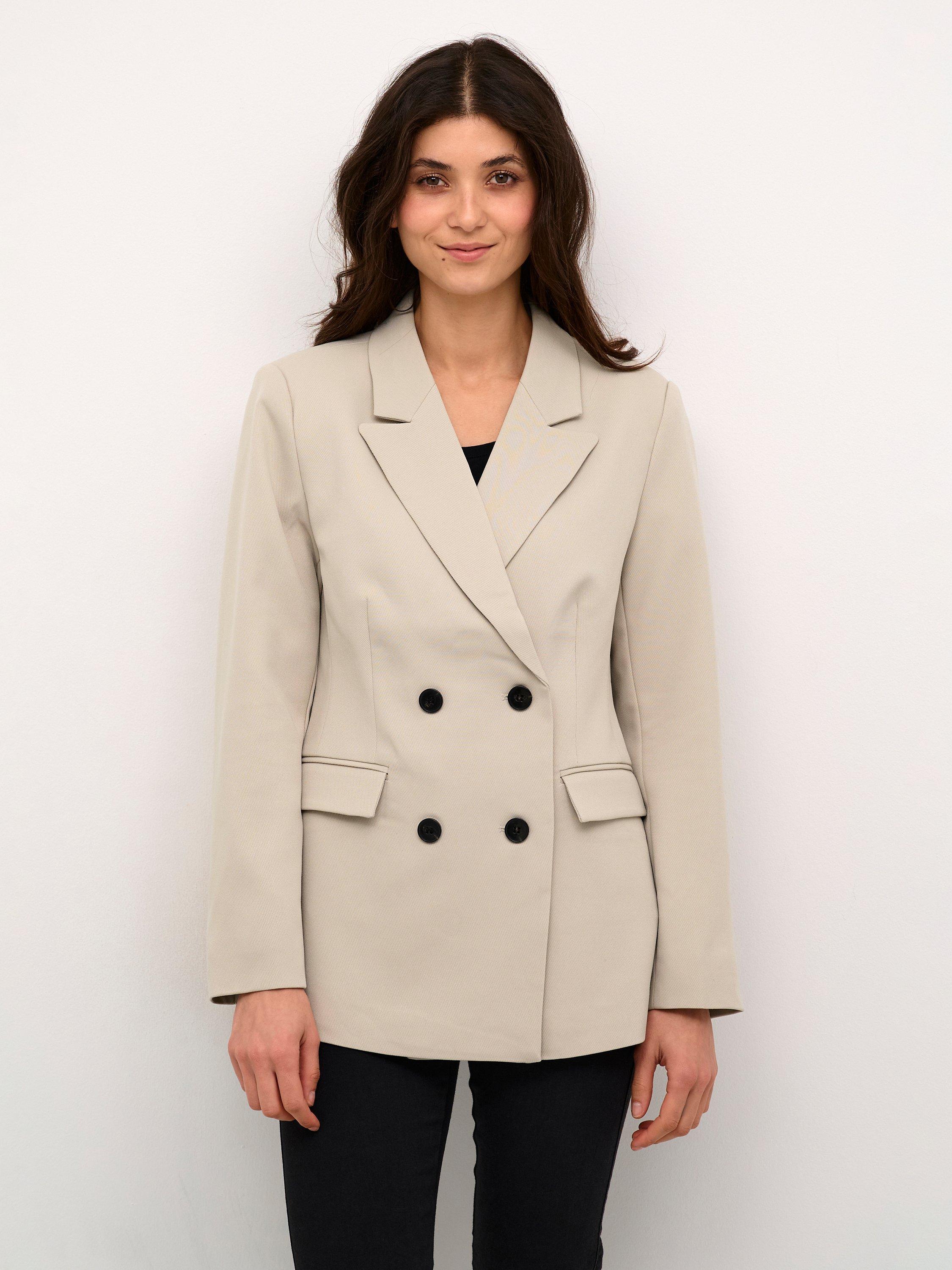 KAFFE Elona Blazer, Feather Gray