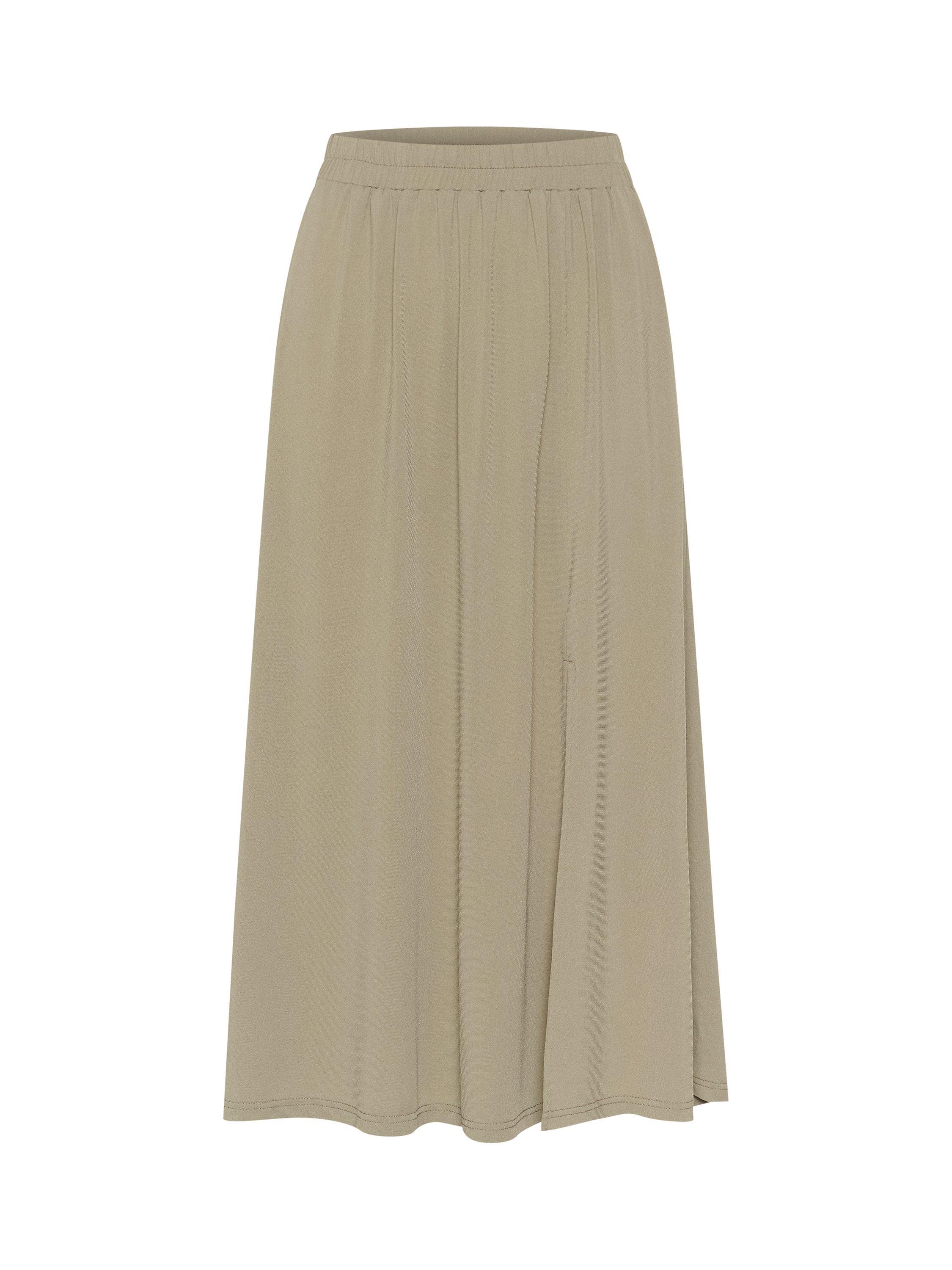 Product image 4 of 5, which shows KAFFE Mally Jersey Midi Skirt, Vetiver, XL