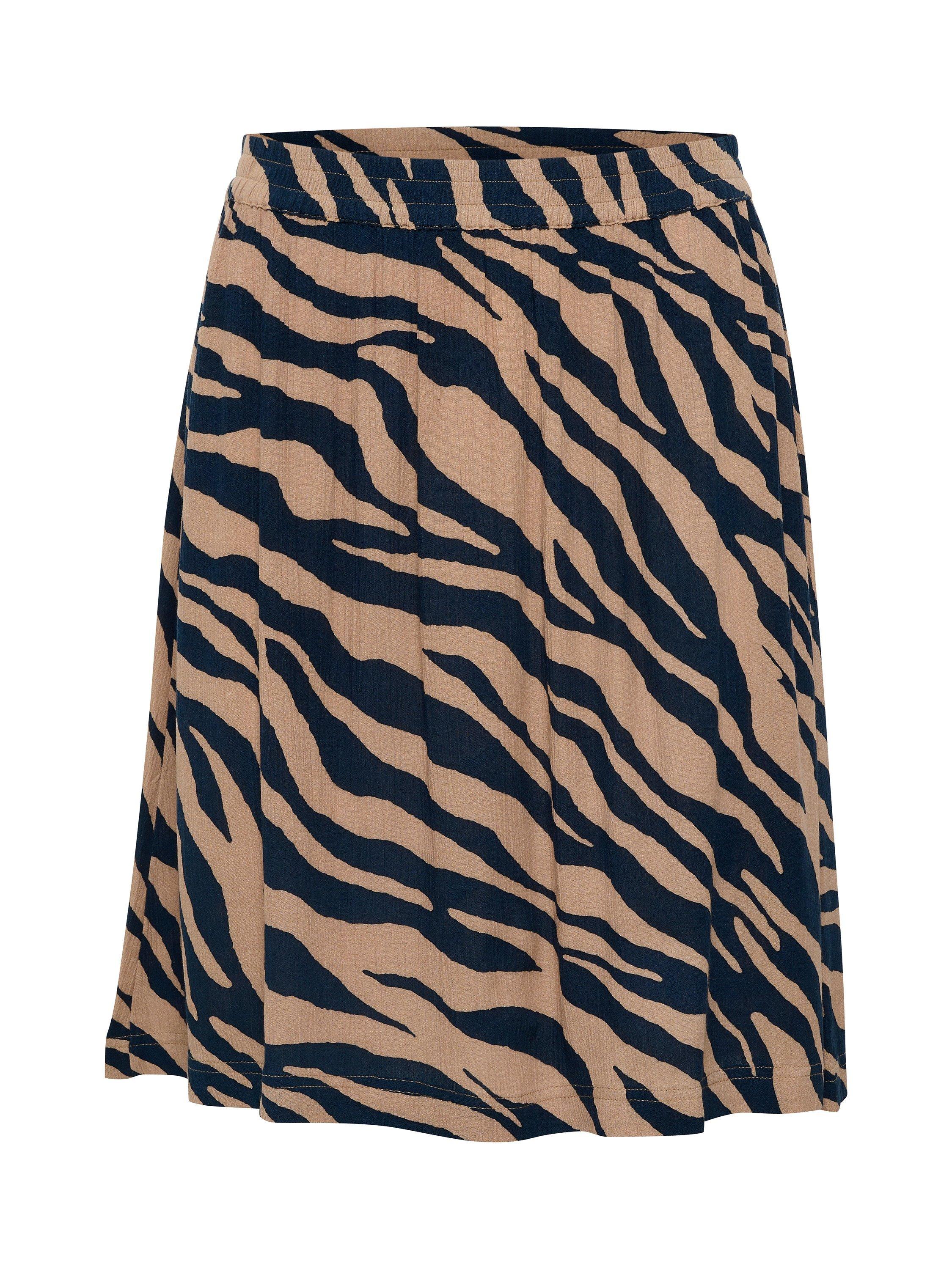 Product image 4 of 5, which shows KAFFE Marita Amber Animal Print Skirt, Multi, 10