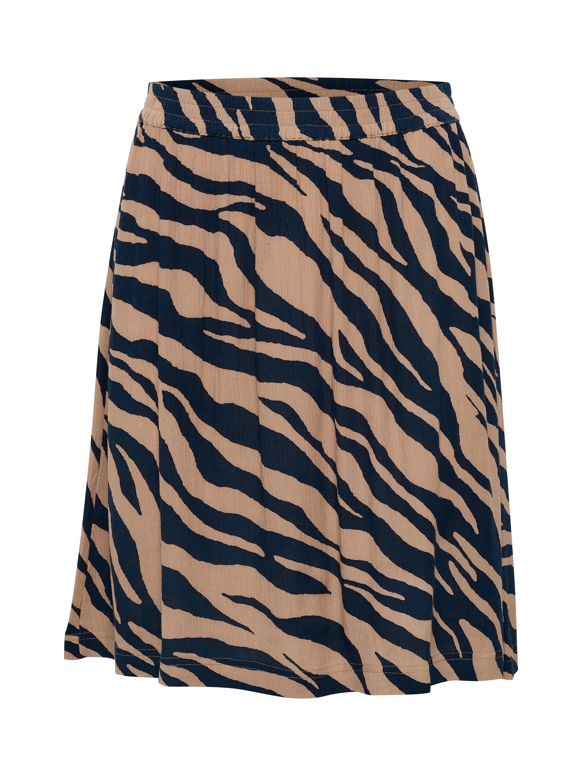 KAFFE Marita Amber Animal Print Skirt, Multi, 8