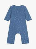 Petit Bateau Baby Paw Print Footless Bodyjama, Beach/Marshmallow