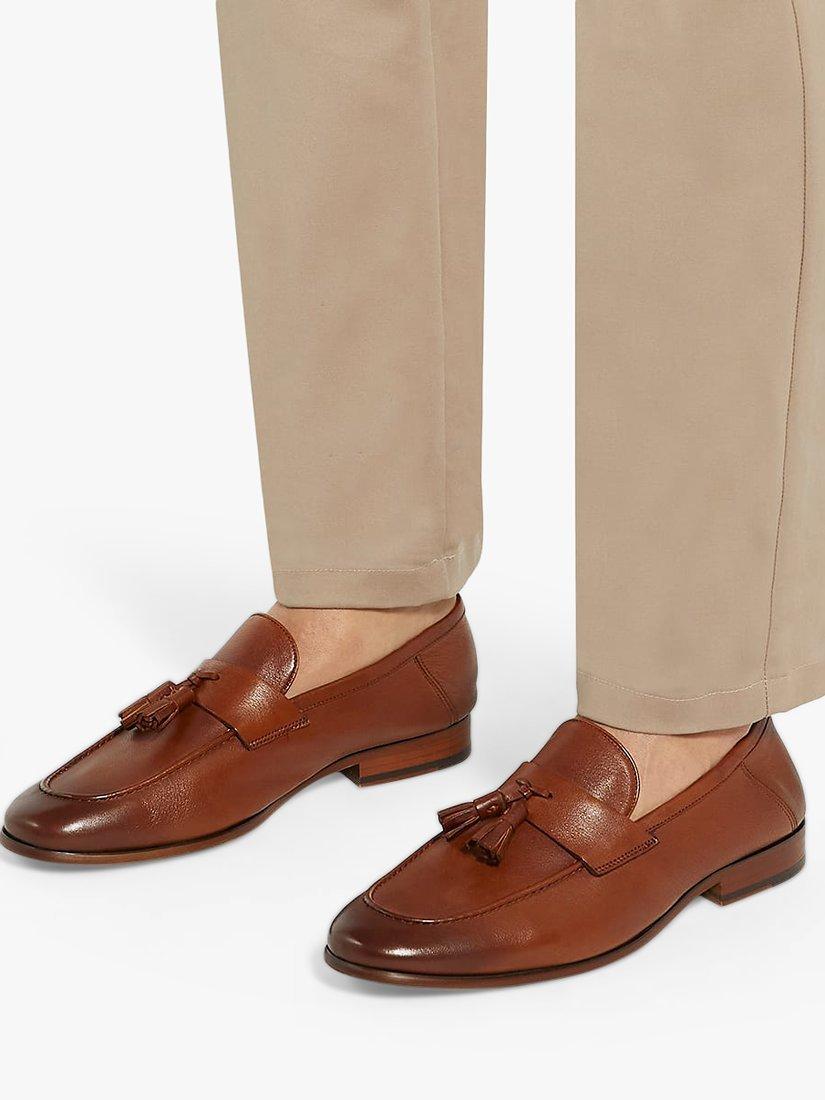 Product image 6 of 6, which shows Dune Supremium Tassel Leather Loafers, Tan, 12