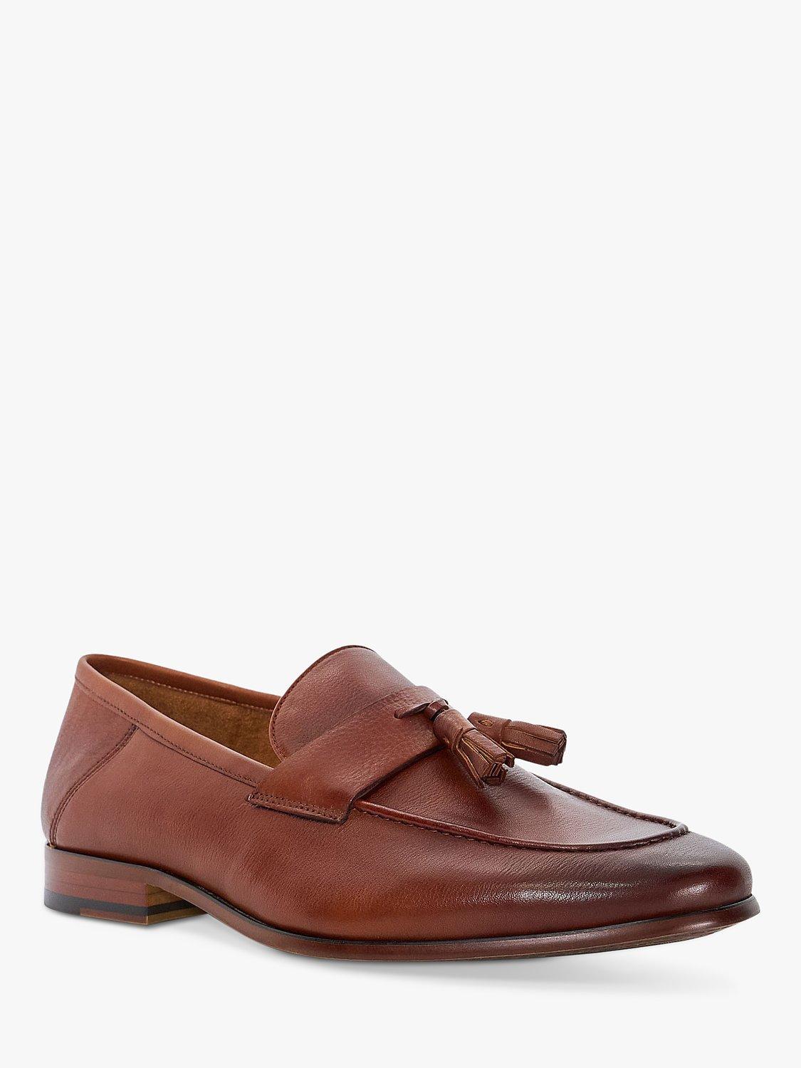 Product image 2 of 6, which shows Dune Supremium Tassel Leather Loafers, Tan, 12