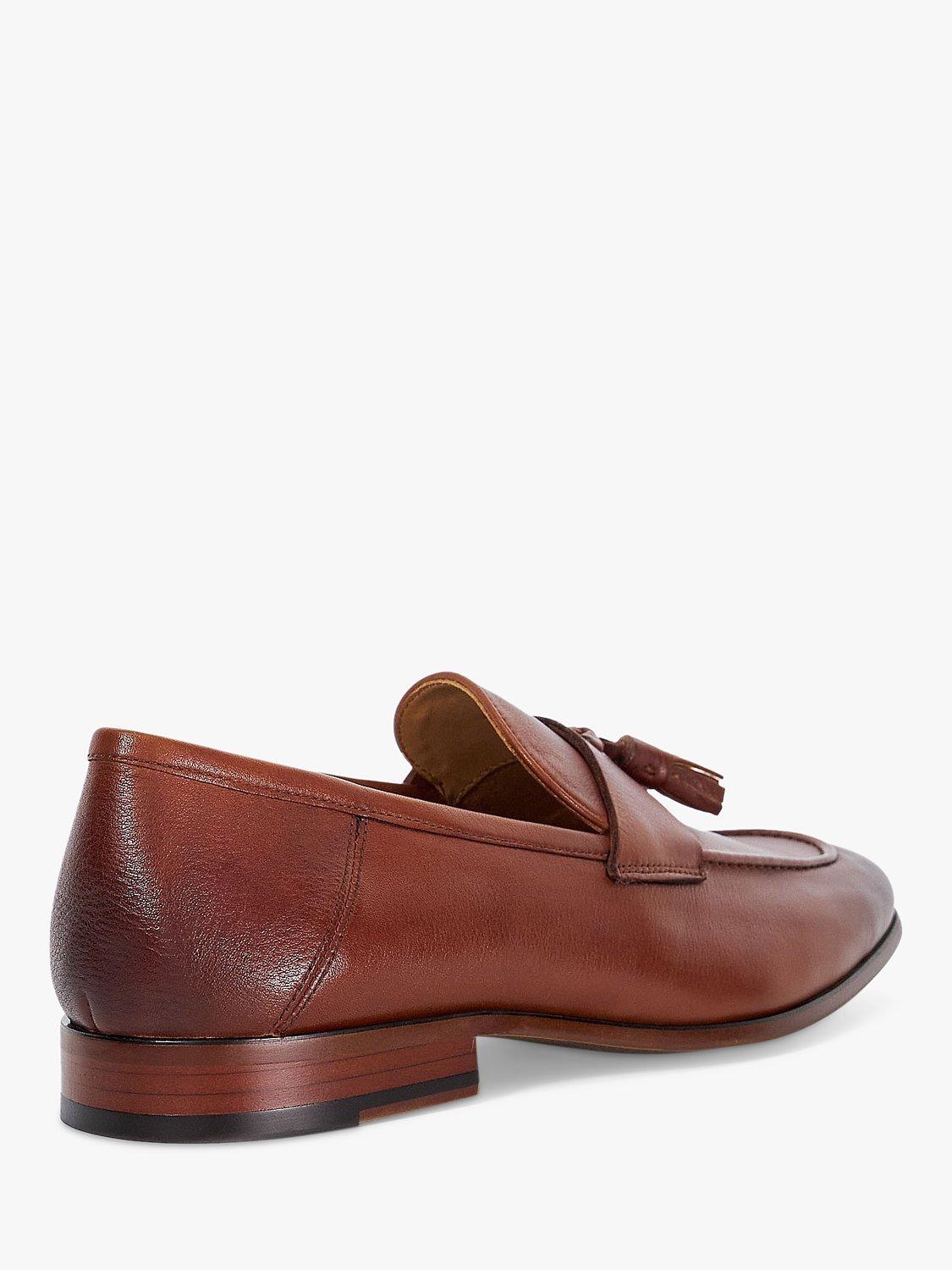 Product image 3 of 6, which shows Dune Supremium Tassel Leather Loafers, Tan, 12