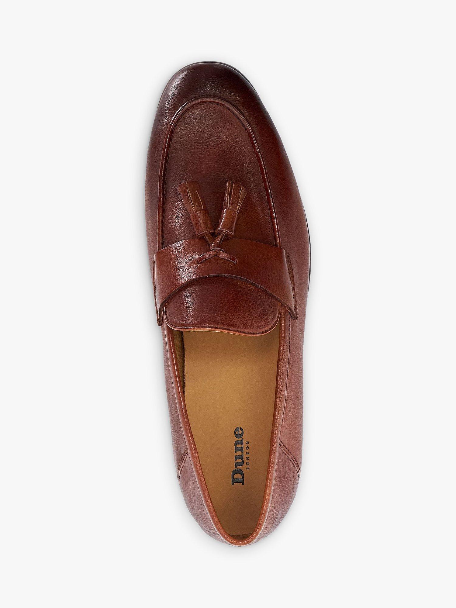 Product image 4 of 6, which shows Dune Supremium Tassel Leather Loafers, Tan, 12
