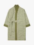 Piglet in Bed Reversible Gingham Linen Housecoat Dressing Gown