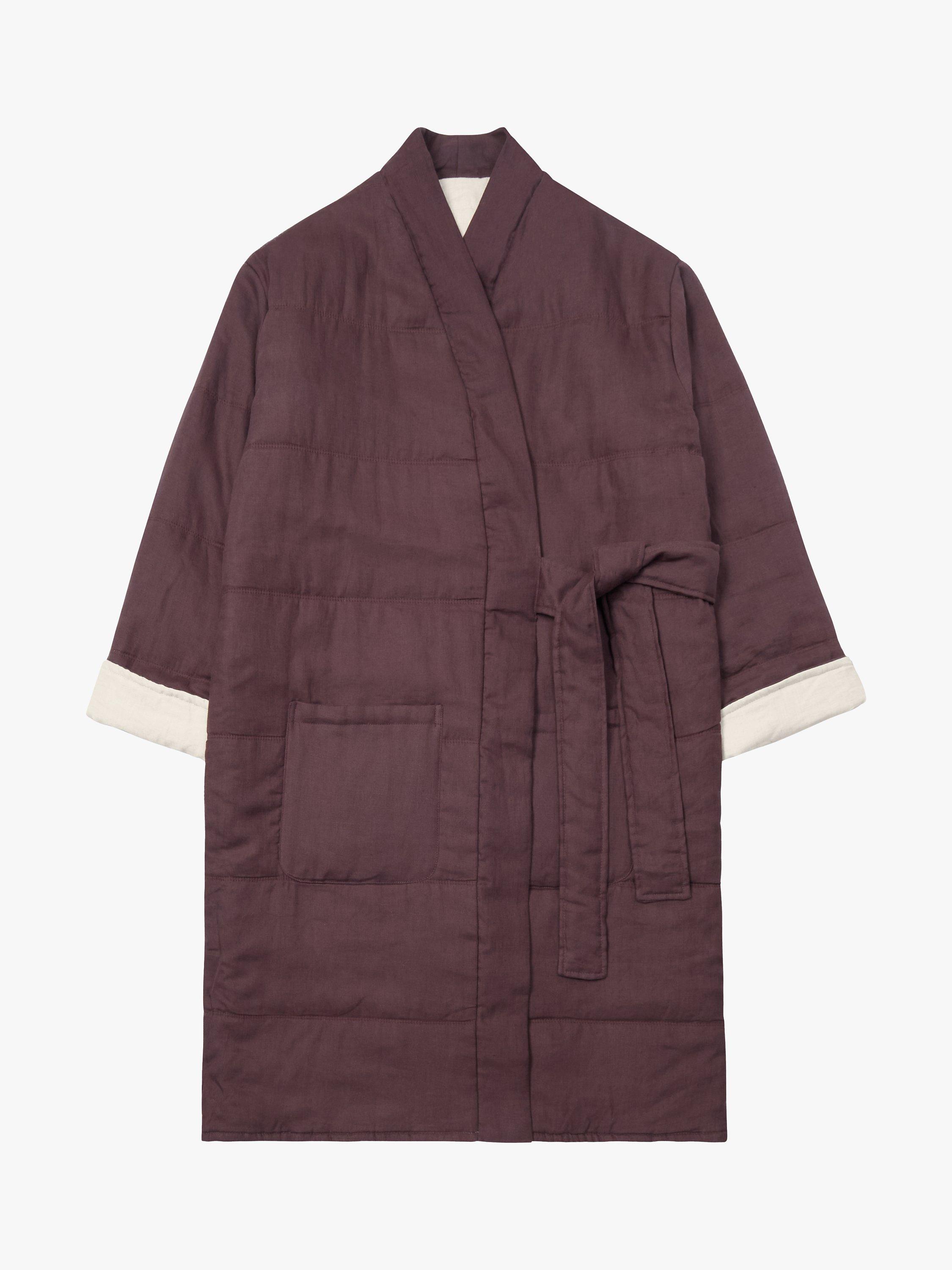Piglet in Bed Linen Oversized Housecoat, Conker Brown