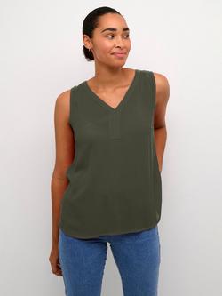 KAFFE Amber Sleeveless Top, Forest Night
