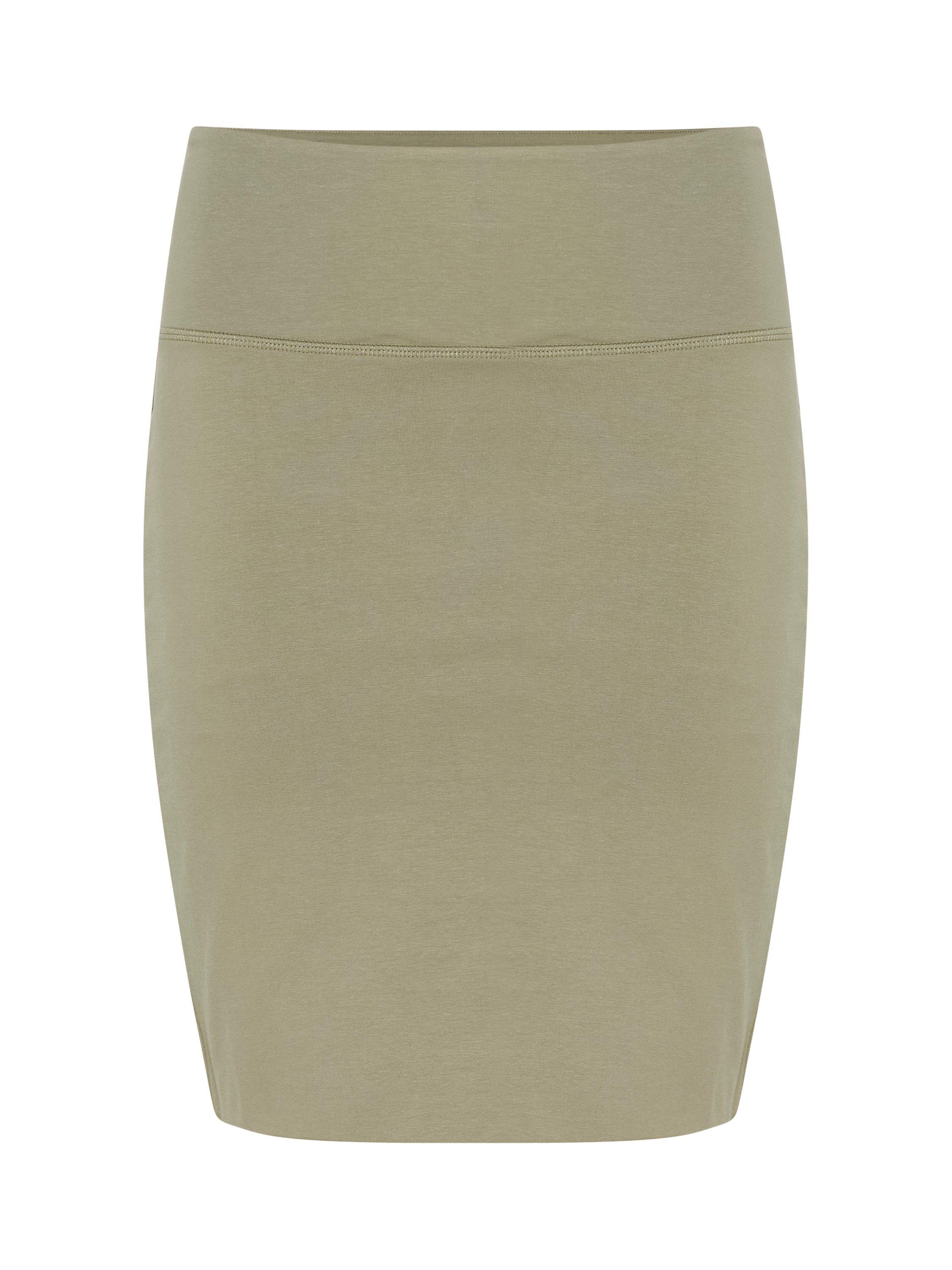 Product image 4 of 5, which shows KAFFE Penny Jersey Pencil Skirt, Vetiver, XS