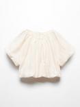 Mango Kids' Silvia Metallic Stripe Blouse, Pink