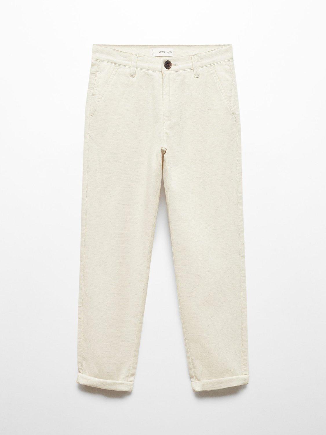 Mango Kids' Nico Chino Trousers, Light Beige